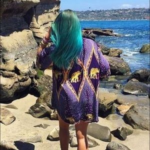 NWOT The Elephant Pants Purple Rapsu Kimono